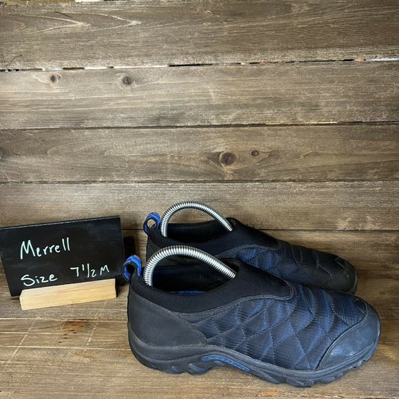 Merrell Shoes - Womens Merrell Alpine Black Quilted Insulated Moc Outdoor Shoes Size 7.5 M GUC